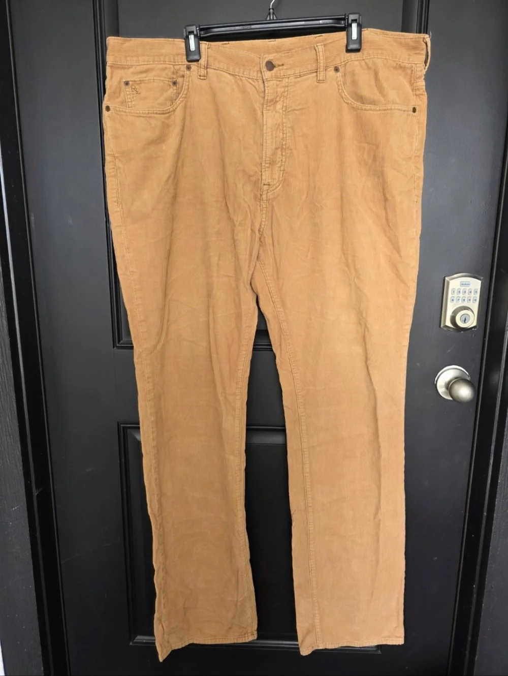 Polo Ralph Lauren Corduroy Pants Men 42x36 Tan Brown Straight Fit Classic Casual